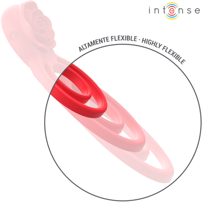 INTENSE - STIMULATEUR CLITORIDIEN GAIL ROSE 10 VIBRATIONS TÉLÉCOMMANDE ROUGE