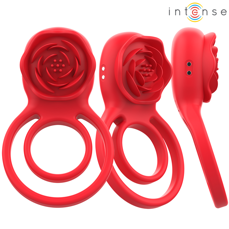 INTENSE - STIMULATEUR CLITORIDIEN GAIL ROSE 10 VIBRATIONS TÉLÉCOMMANDE ROUGE