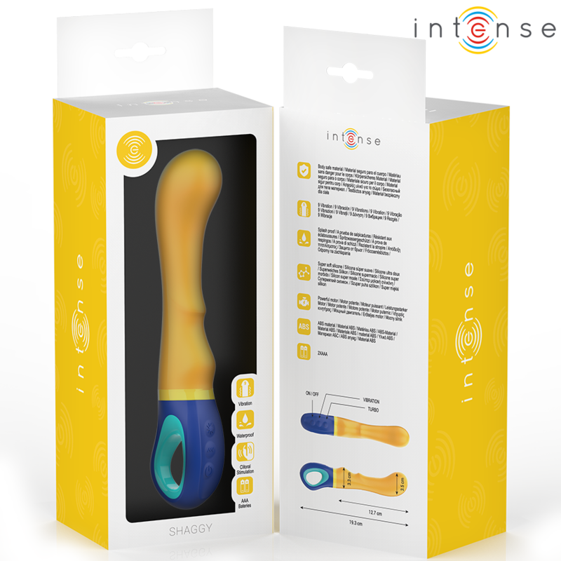 INTENSE - VIBREUR POINT G POILU JAUNE