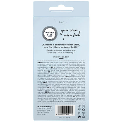MISTER SIZE - CONDONES TALLA XXL 64 MM (10 UNIDADES)