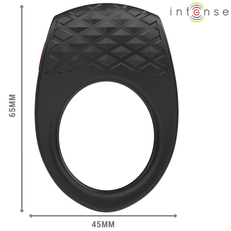 INTENSE - ANNEAU VIBRANT PÉNIS CLOVER 10 VIBRATIONS NOIR