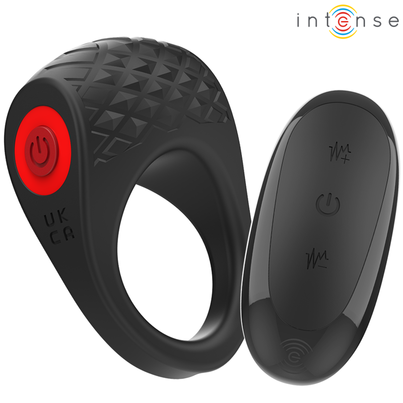 INTENSE - ANNEAU VIBRANT PÉNIS CLOVER 10 VIBRATIONS NOIR