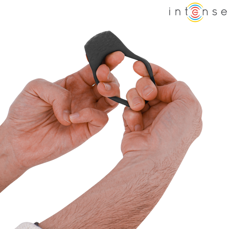 INTENSE - ANNEAU VIBRANT PÉNIS CLOVER 10 VIBRATIONS NOIR