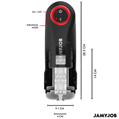 JAMYJOB - MASTURBATEUR VAGINAL AUTOMATIQUE GRAVITAIRE 5 MODES DE POUSSÉE ET EFFET SONORE