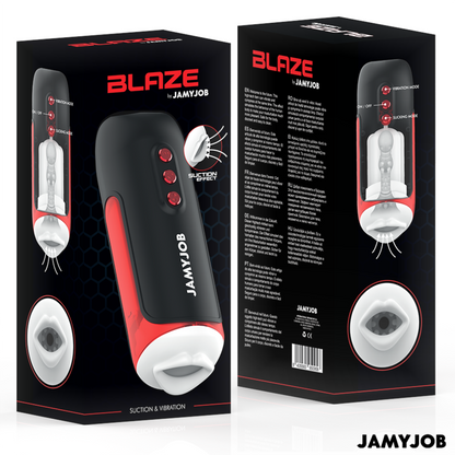 JAMYJOB - BLAZE AUTOMATIC MOUTH MASTURBATOR 5 MODES STIMULATING WAVES AND VIBRATION