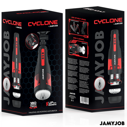 JAMYJOB - MASTURBATEUR AUTOMATIQUE VAGINAL CYCLONE 10 MODES DE ROTATION ET DE POUSSÉE