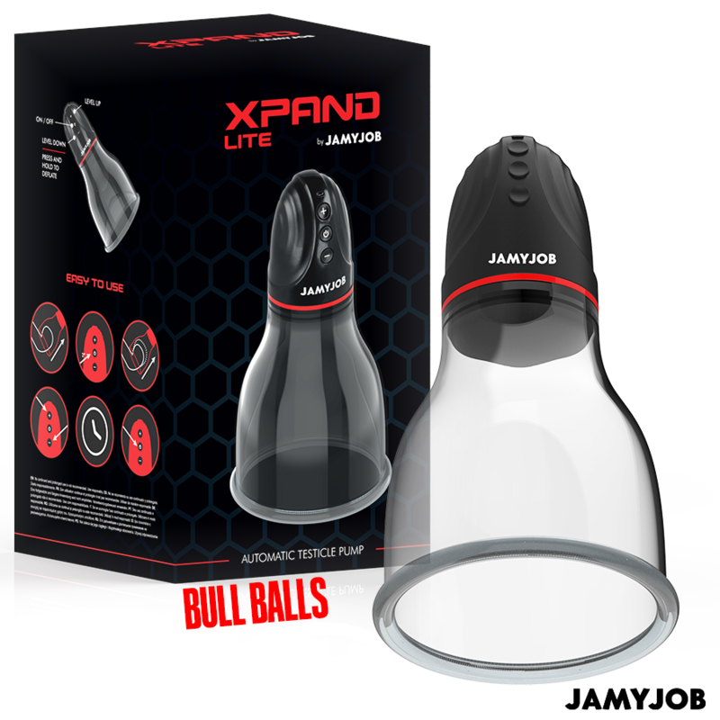 JAMYJOB - XPAND LITE AUTOMATIC TESTICLE PUMP 3 LEVELS OF STIMULATING WAVES GREY