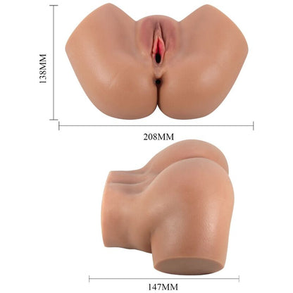 CRAZY BULL - HAILEY VIBRATOR BUTT WITH REALISTIC VAGINA AND ANUS CONTROL REMOTO