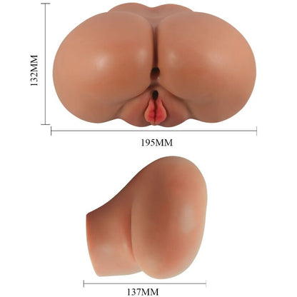 CRAZY BULL - LUNA VIBRATOR BUTT WITH REALISTIC VAGINA AND ANUS FLESH CONTROL REMOTO