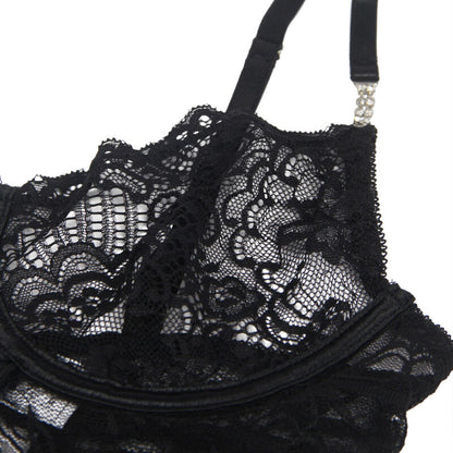 SUBBLIME - 954185 NUIS ET CHEMISE DE NUIT EN DENTELLE AVEC BRETELLES AJUSTABLES NOIR S/M