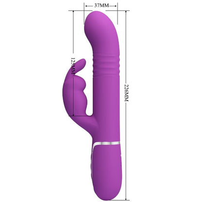 PRETTY LOVE - COALE 4 IN 1 MULTIFUNCTION RABBIT VIBRATOR  PURPLE