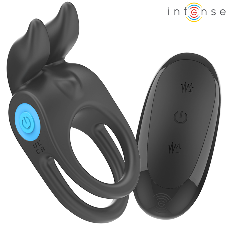 INTENSE - ANNEAU PÉNIEN DOUBLE VIBRANT SAM 10 VIBRATIONS NOIR