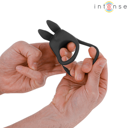 INTENSE - ANNEAU PÉNIEN DOUBLE VIBRANT SAM 10 VIBRATIONS NOIR