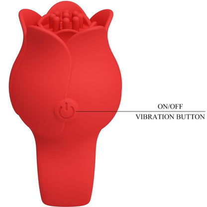 PRETTY LOVE - JAE ROSE SHAPED FINGER VIBRATOR 10 VIBRATIONS RED