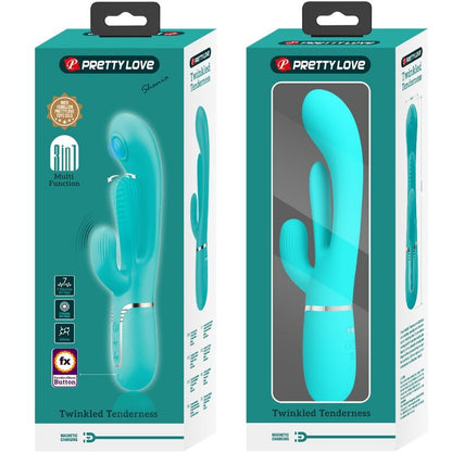 PRETTY LOVE - SHANIA TRIPLE RABBIT MULTIFUNCTION VIBRATOR 3 IN 1 BLUE