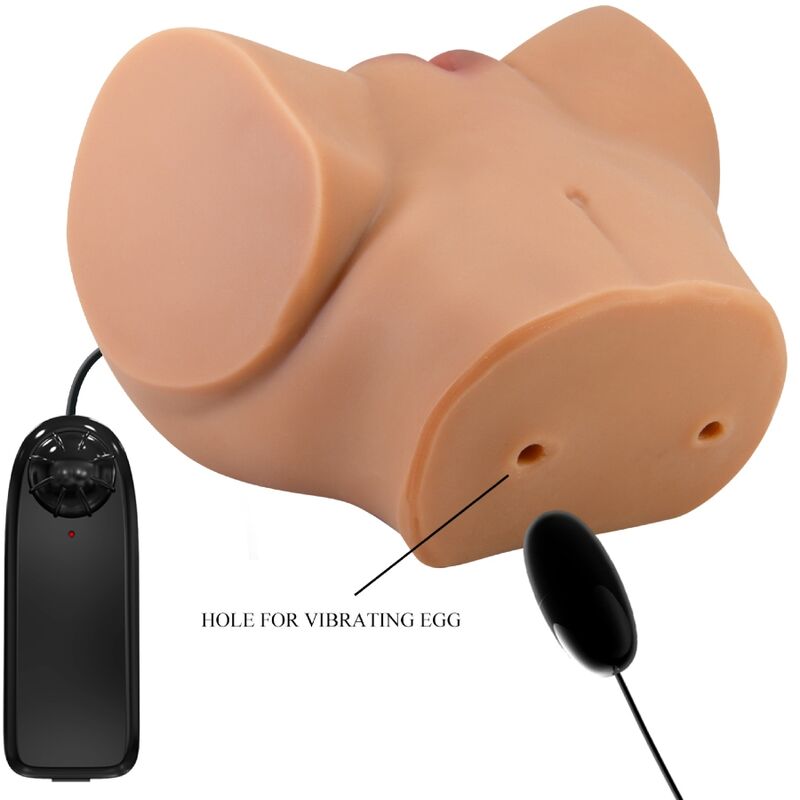 CRAZY BULL - EMILIA ASS VIBRATOR WITH REALISTIC VAGINA AND ANUS FLESH REMOTE CONTROL