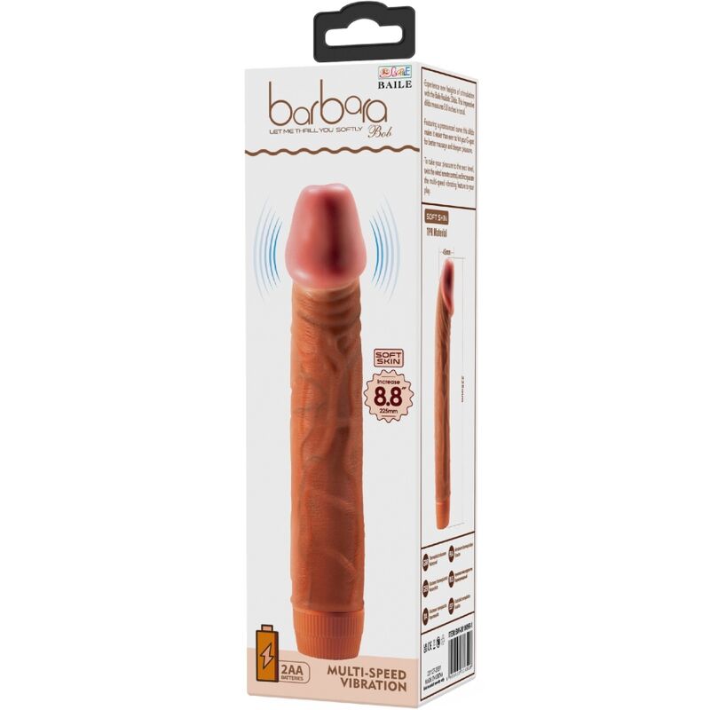 BAILE - BOB REALISTIC VIBRATOR 22.5 CM MULATTO