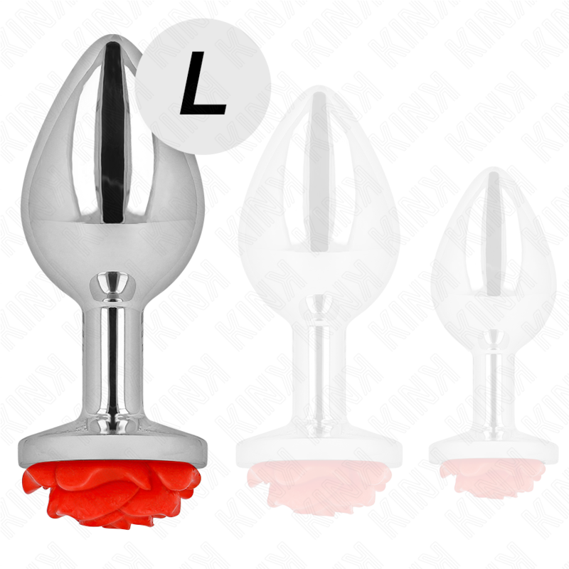 KINK - PLUG ANAL ROUGE ROSE TAILLE L