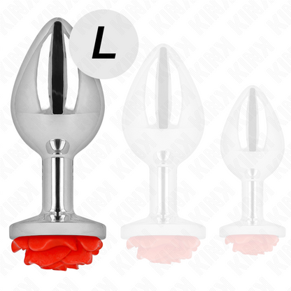 KINK - PLUG ANAL ROUGE ROSE TAILLE L