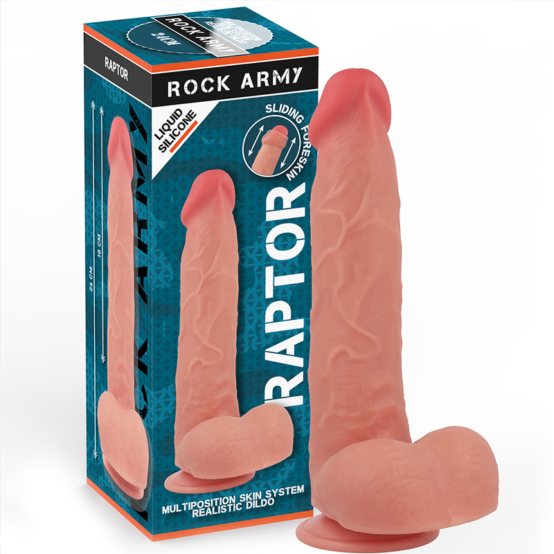 ROCKARMY - RAPTOR DE SILICONA LÍQUIDA 24 CM -O- 4.4 CM