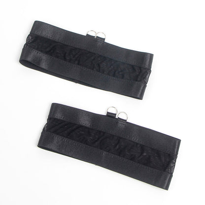 SUBBLIME - 955236 BLACK BONDAGE BRA WITH GARTER SET S/M