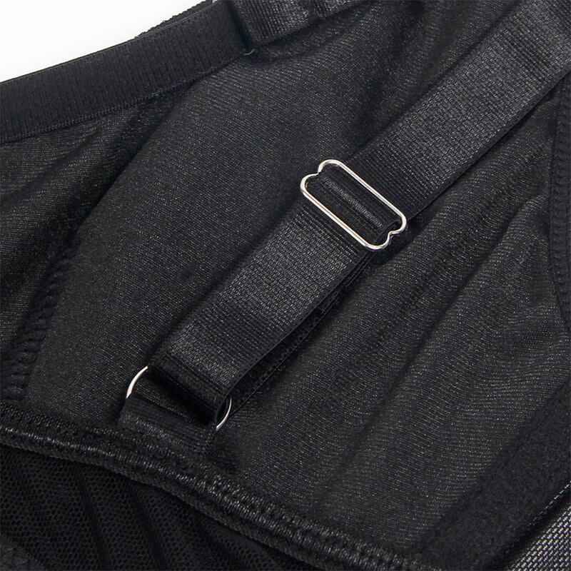 SUBBLIME - 955236 BLACK BONDAGE BRA WITH GARTER SET S/M