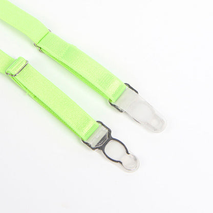 SUBBLIME - 955311 SET OF BRA WITH LACE AND GARTER LINES GREEN AND BLUE S/M