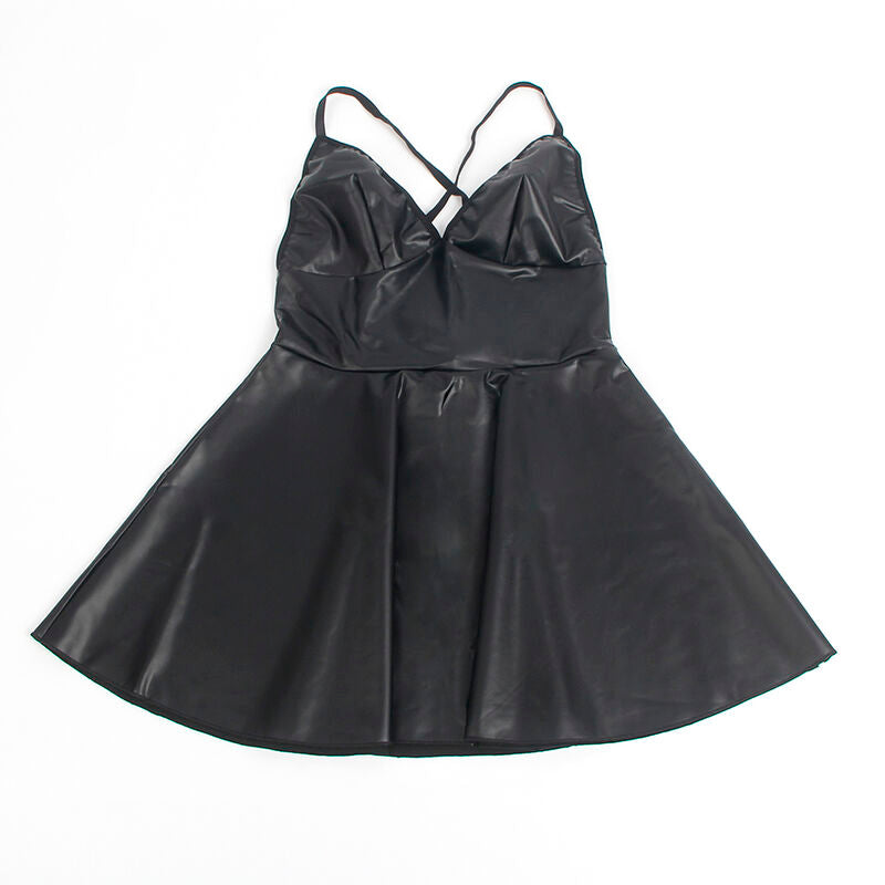 SUBBLIME - 955380 DRESS WITH BLACK LEATHER STRAPS L/XL