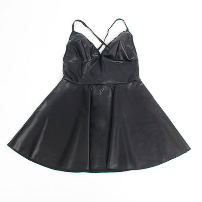 SUBBLIME - 955380 DRESS WITH BLACK LEATHER STRAPS L/XL