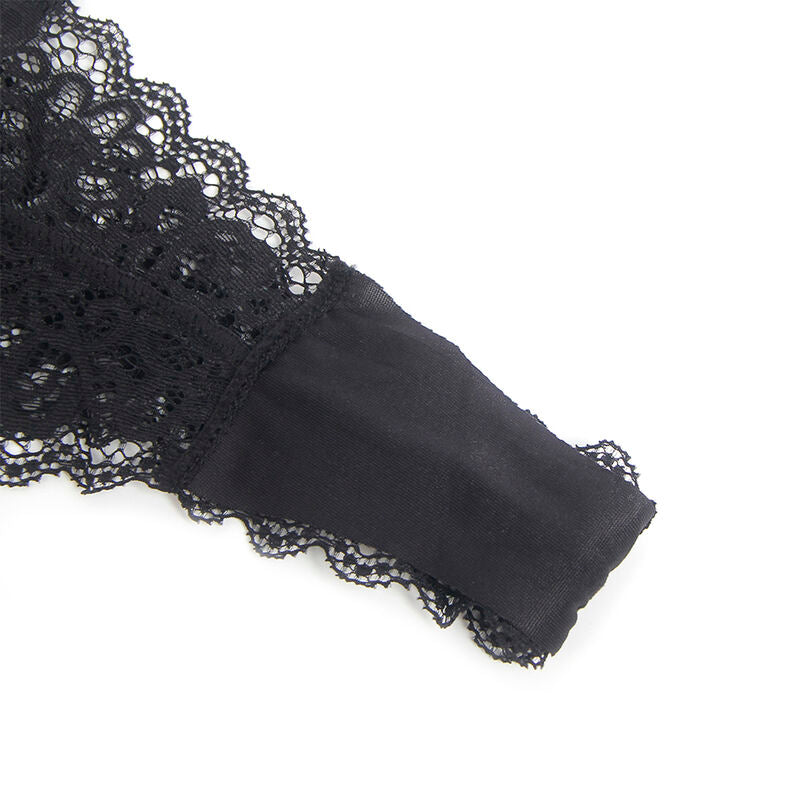 SUBBLIME - 955458 BODY DE PIEL NEGRA CON CREMALLERA TALLA S/M