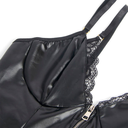 SUBBLIME - CUERPO CON CREMALLERA DE PIEL NEGRA 955465 L/XL