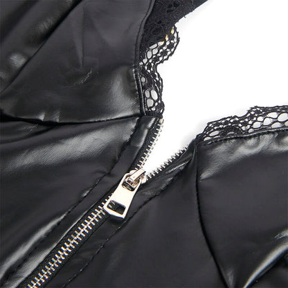 SUBBLIME - 955465 BLACK LEATHER ZIPPER BODY L/XL