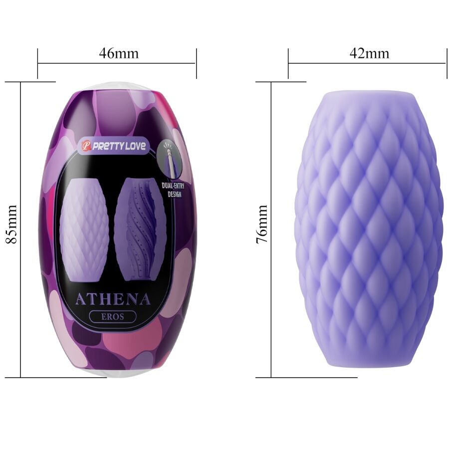 PRETTY LOVE - ATHENA EROS SILICONE MALE MASTURBATOR PURPLE