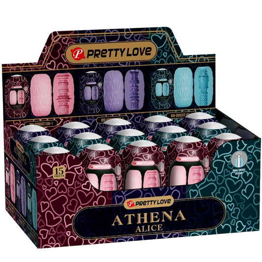 PRETTY LOVE - PAQUETE ATHENA ALICE DE 15 MASTURBADORES MASCULINOS VARIADOS