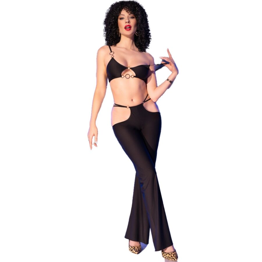 CHILIROSE - CR 4851 TOP AND LEGGINGS SET WITH GOLDEN ACCESSORIES