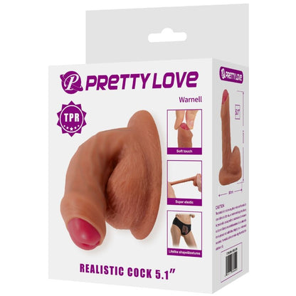 PRETTY LOVE - WARNELL ULTRA REALISTIC AND ELASTIC DILDO 9.5 CM MULATO
