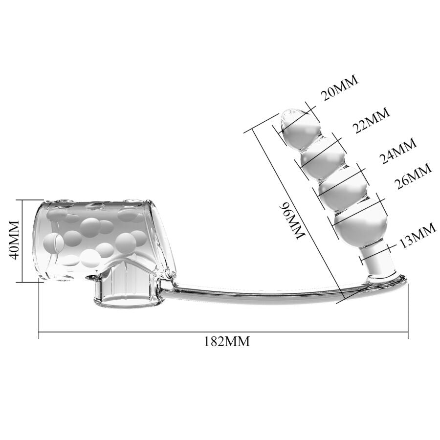 PRETTY LOVE - PENIS SLEEVE WITH ANAL PLUG TRANSPARENT