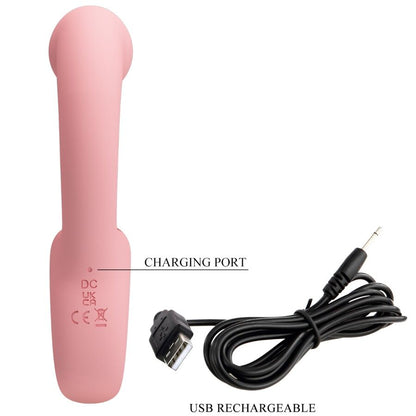 PRETTY LOVE - ERYNNYES G-SPOT VIBRATOR + CLITORIS STIMULATOR 10 VIBRATIONS PINK