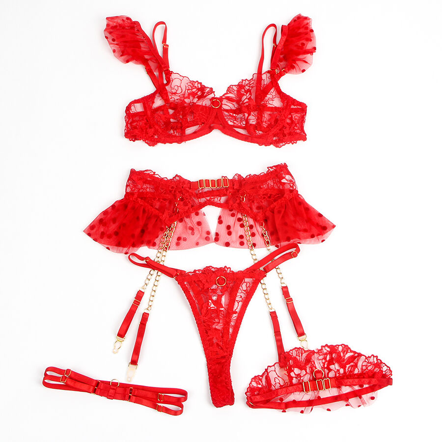 SUBBLIME - 957506 LACE BRA AND GARTER SET
