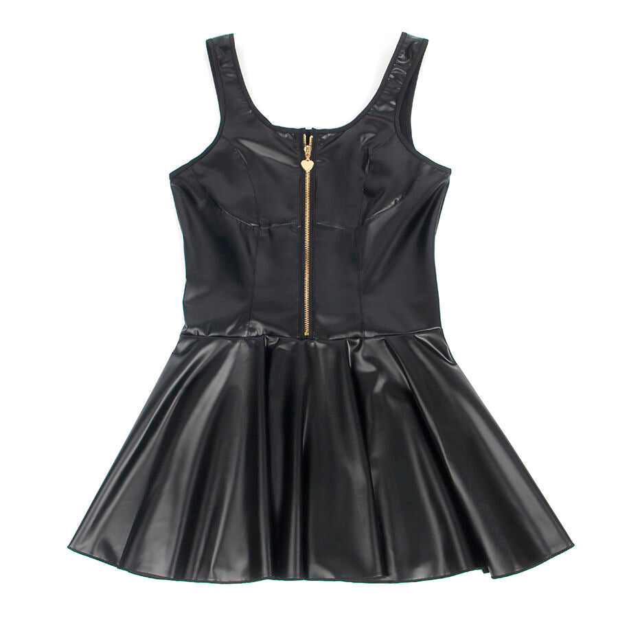SUBBLIME - 957667 HEART ZIPPER LEATHER DRESS
