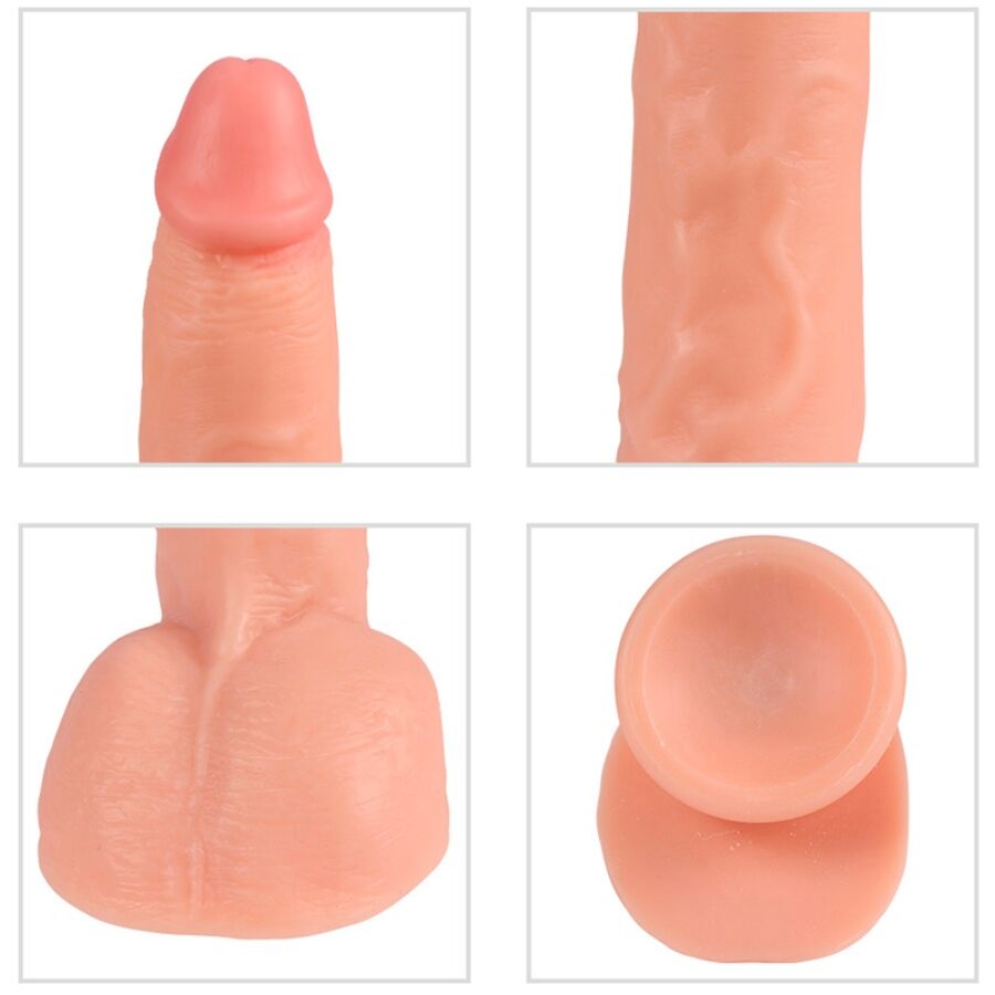 SHEQU - BEAST VIBRATING DILDO WITH REMOTE CONTROL 24.5 CM