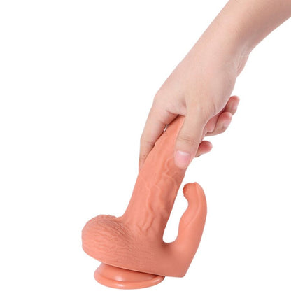 SHEQU - HAYDEN DILDO AND CLITORIS STIMULATOR WITH VIBRATION AND REMOTE CONTROL 16 CM