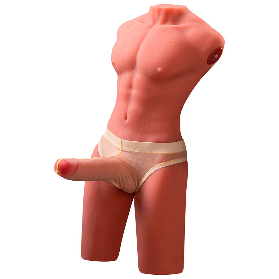 XISE - JASON HALF BODY REALISTIC MALE TORSO WITH THRUSTING AND VIBRATION 55 CM