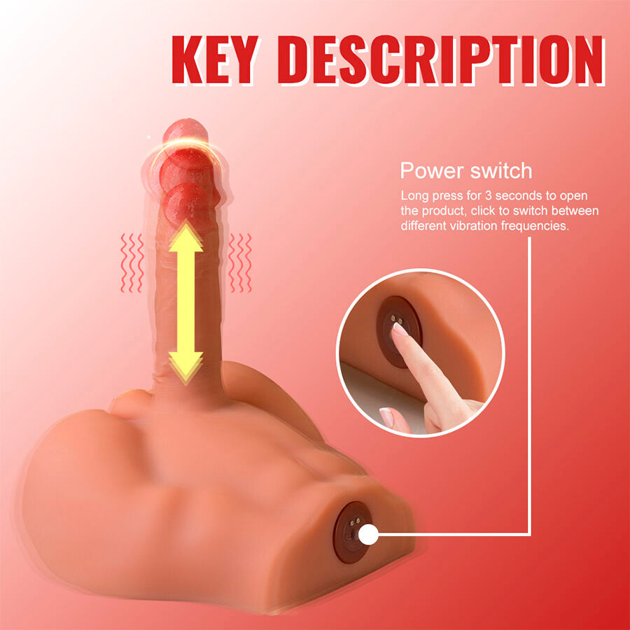 XISE - PEEL DILDO ASS REALISTIC DILDO MASTURBATOR FRONT POSITION WITH THRUSTING 17.5 CM