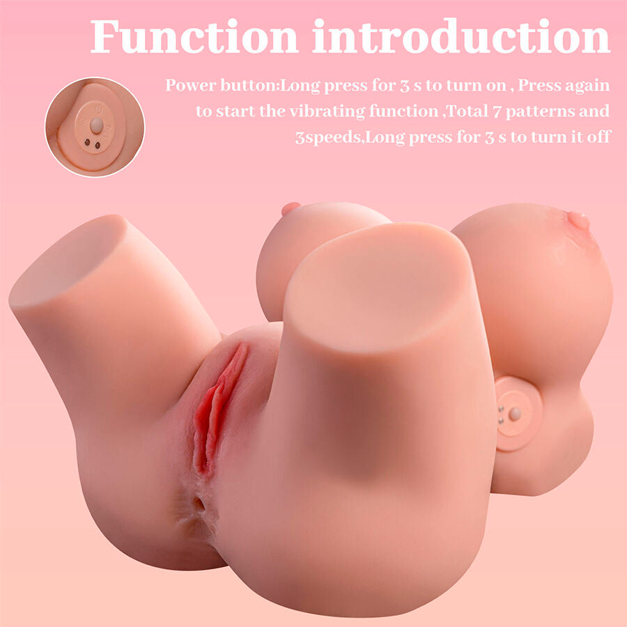 XISE - FRIEDA REALISTIC FEMALE TORSO WITH VIBRATION 36 CM