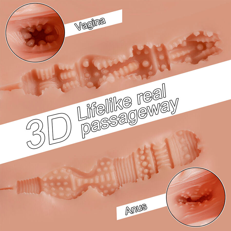 XISE - TRACY VIBRATING REALISTIC MULTIPOSITION VAGINA AND ANUS MASTURBATOR