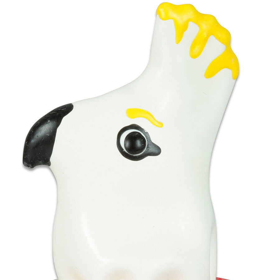 CONDOMERIE - HANDPAINTED NOVELTY CONDOMS PARROT WHITE