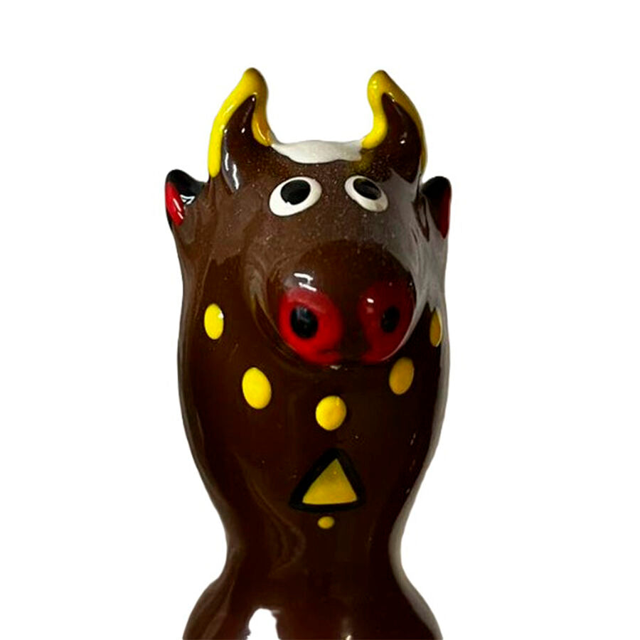 CONDOMERIE - HANDPAINTED NOVELTY CONDOMS BULL BLACK MODEL 2