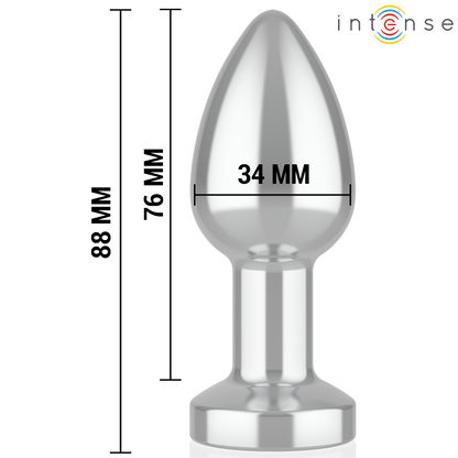 INTENSE - ANAL PLUG 10 VIBRATIONS METAL WITH REMOTE CONTROL M
