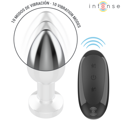 INTENSE - ANAL PLUG 10 VIBRATIONS METAL WITH REMOTE CONTROL M